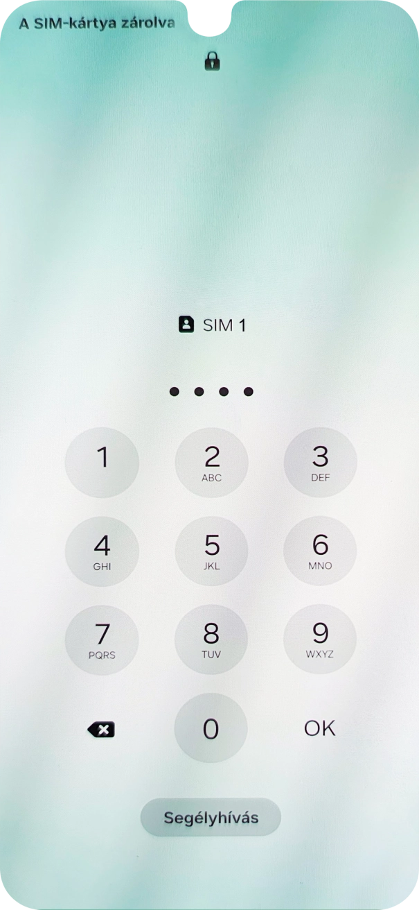 Amennyiben a telefon kéri, írd be a PIN-kódodat, és válaszd az OK lehetőséget.