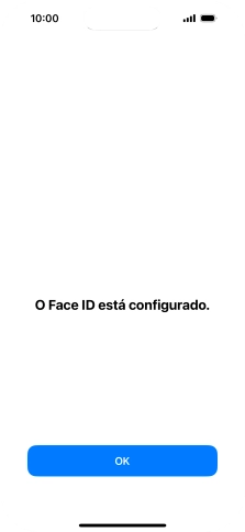 Prima OK. Se ainda não tiver escolhido um código de bloqueio do telefone, introduza um código à escolha duas vezes de seguida.