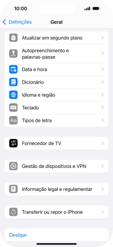 Prima Transferir ou repor o iPhone.