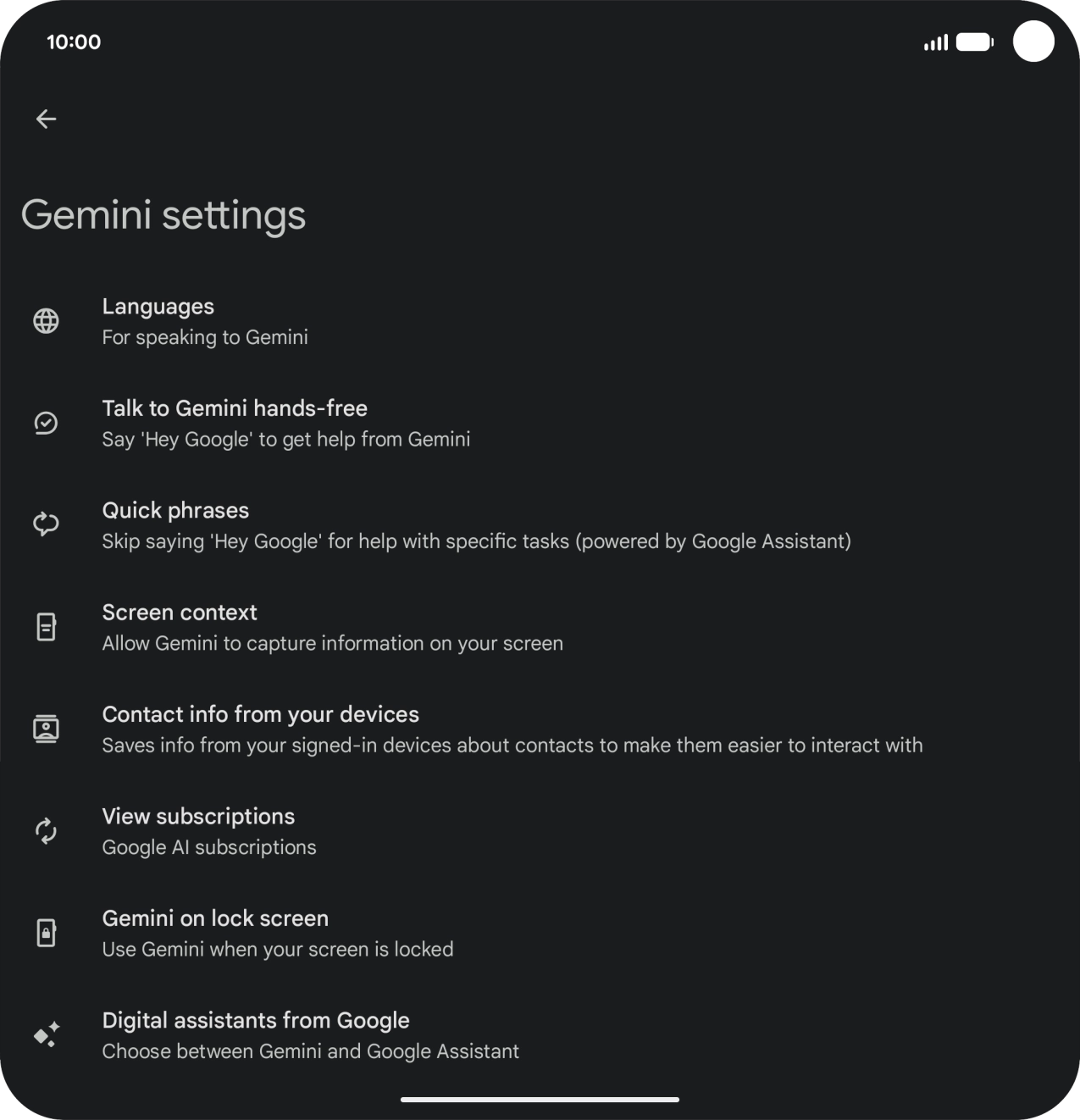 Follow the instructions on the screen to select the required settings.