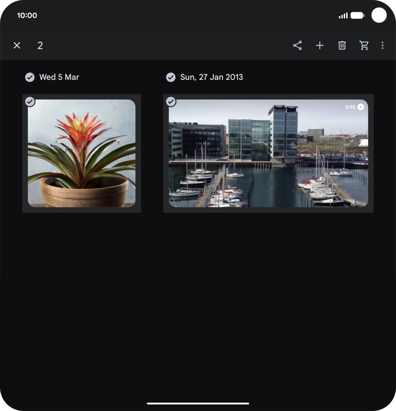 Press the share icon.