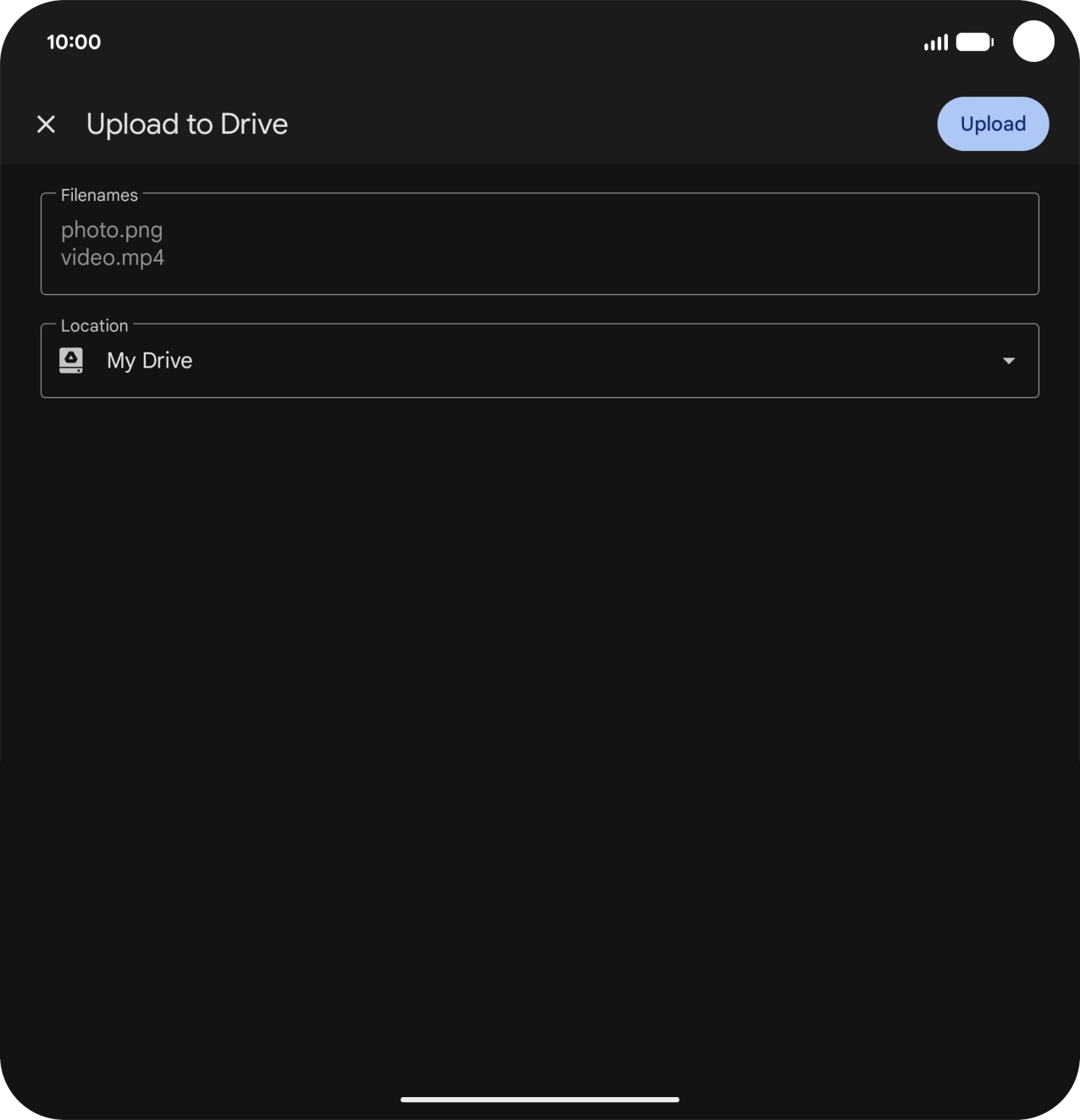 Press the field below 'Location' and go to the required folder.