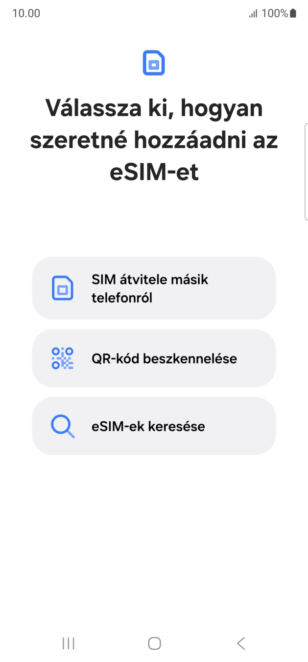 Válaszd a QR-kód beszkennelése lehetőséget.