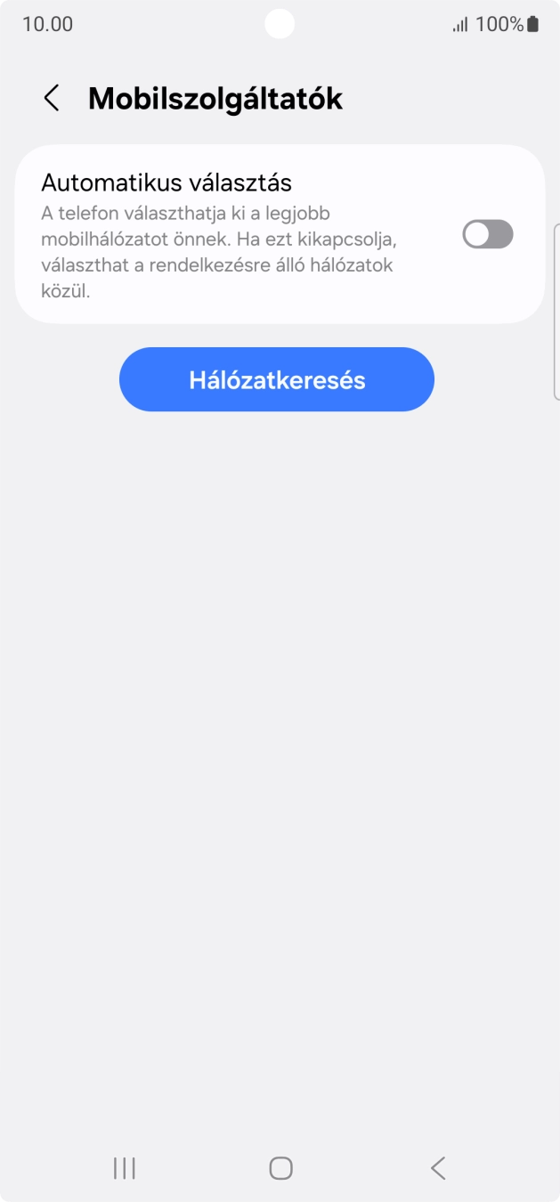 Kattints az „Automatikus választás” melletti csúszkára a funkció bekapcsolásához.