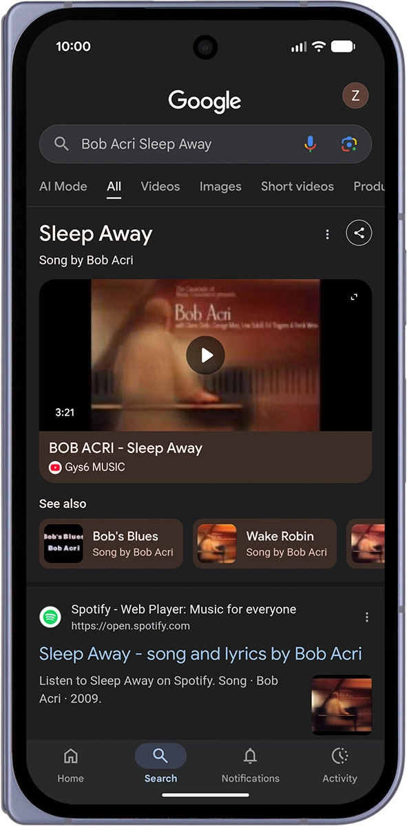 Follow the instructions on the screen to use the search results.