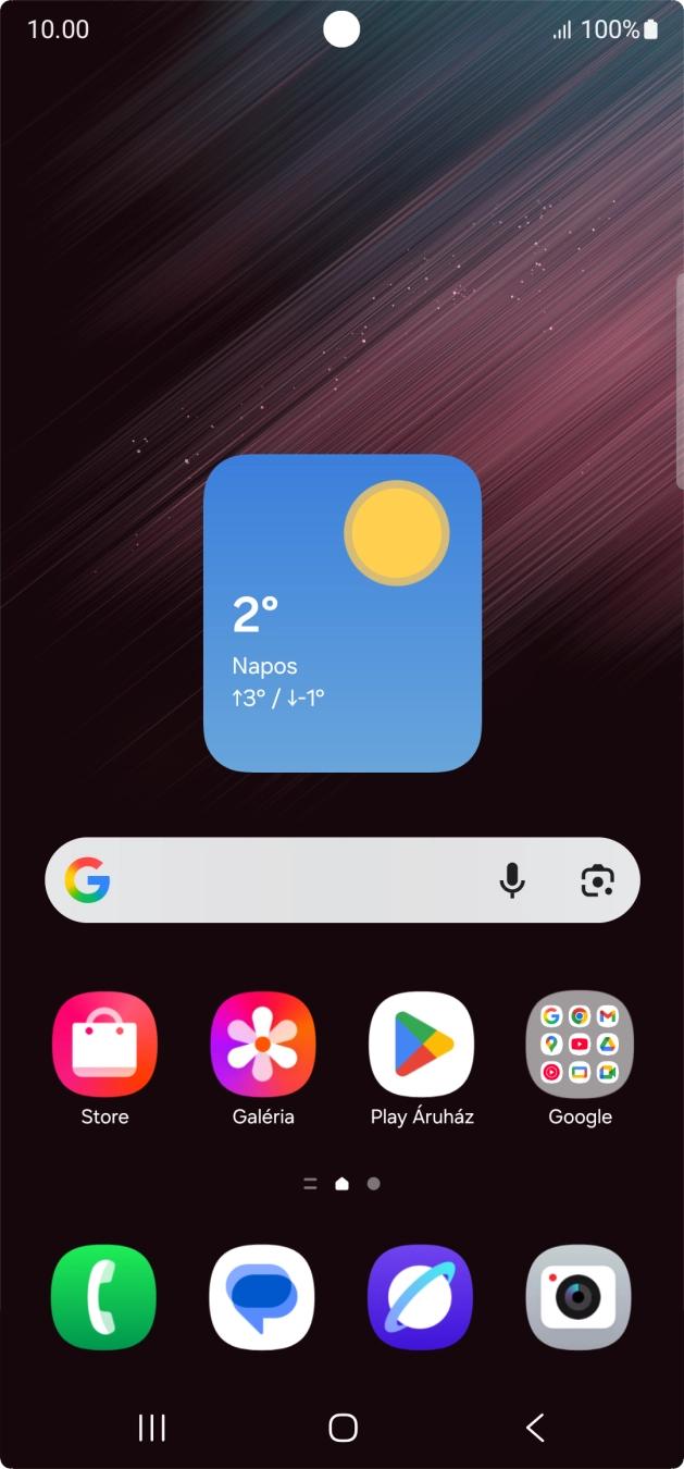 Húzd az ujjadat lefelé a kijelző jobb felső sarkától.