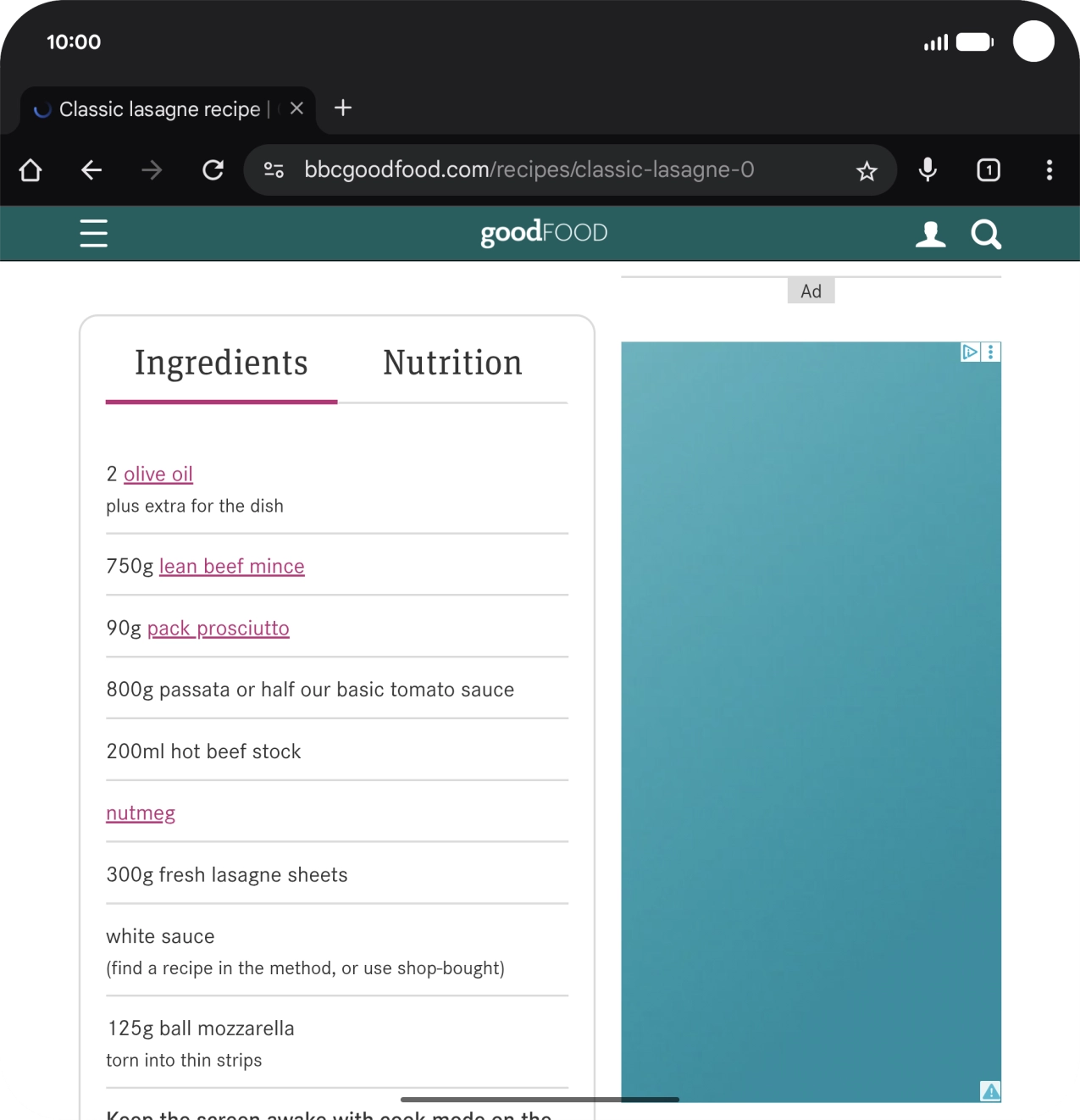 Go to the screen that you would like to translate.