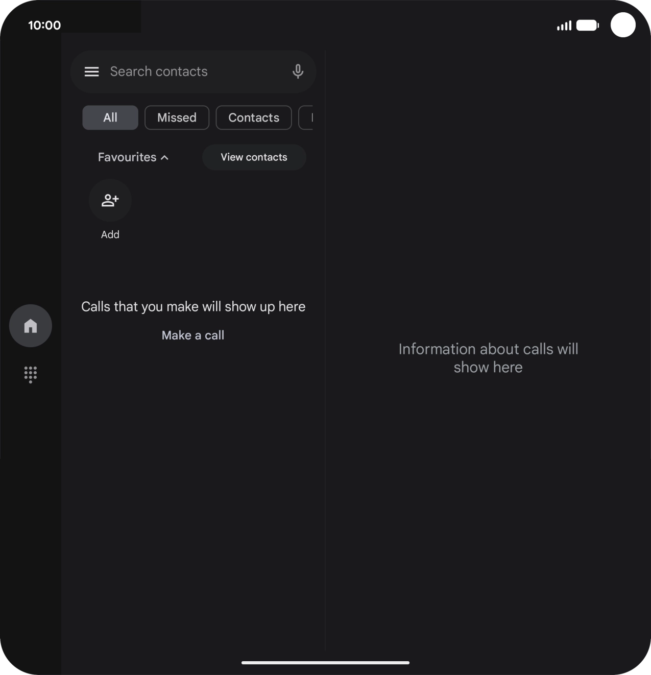 Press the menu icon.