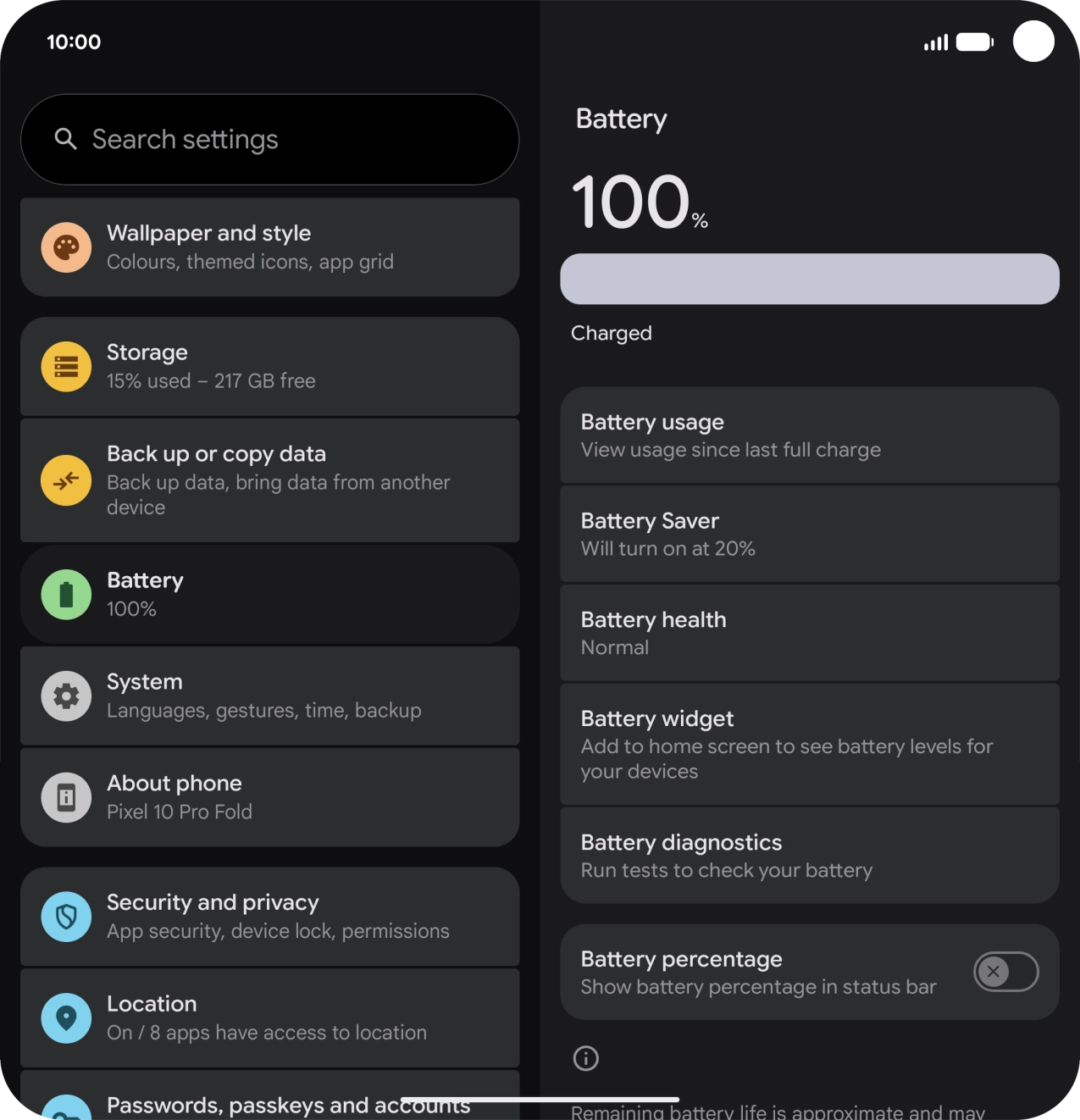 Press Battery Saver.