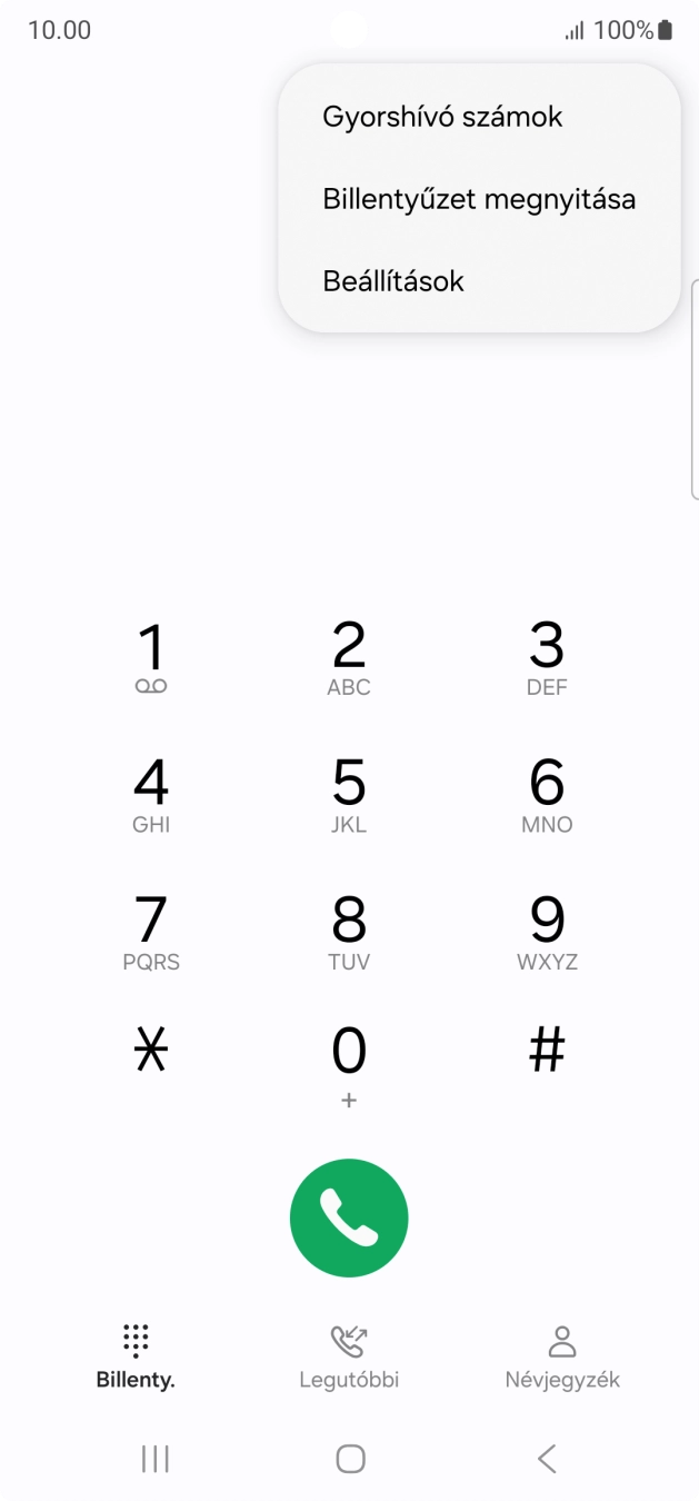 Válaszd a Beállítások lehetőséget.