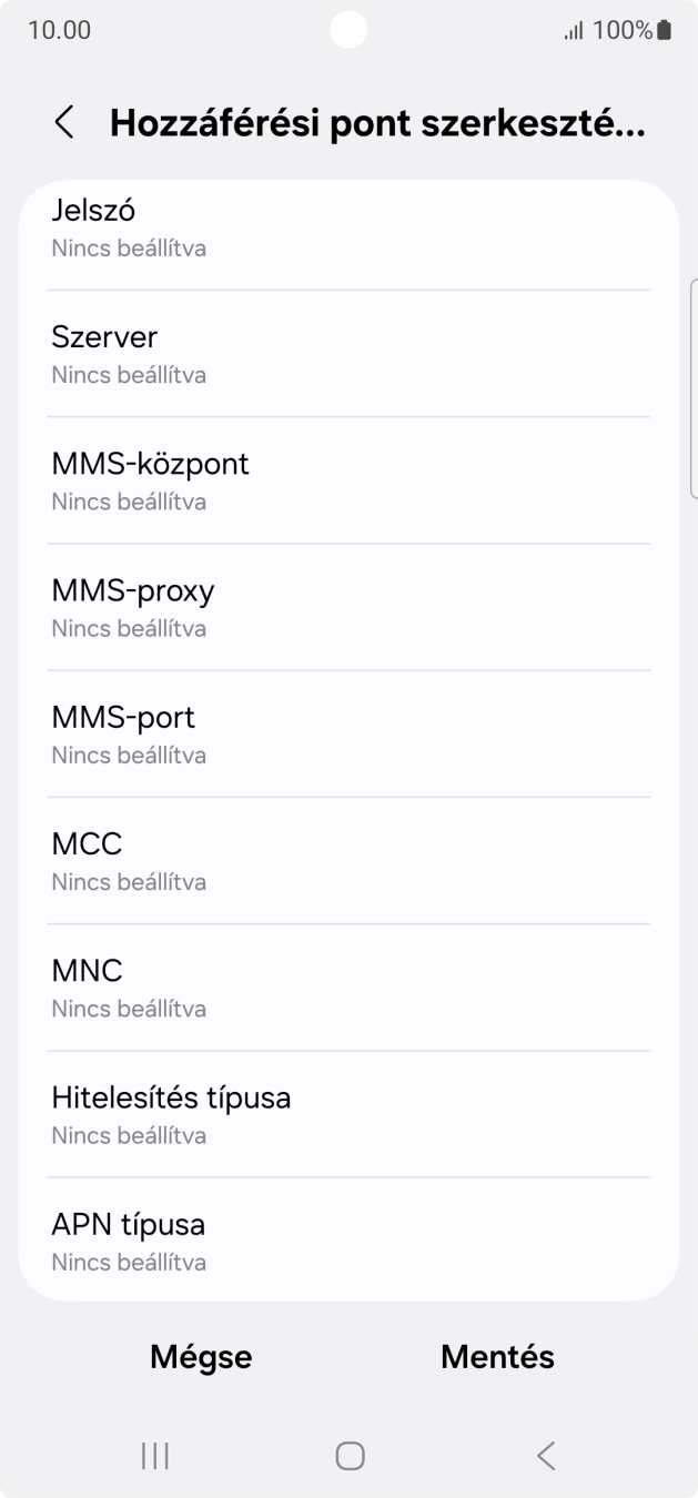 Válaszd az MMS-port lehetőséget.