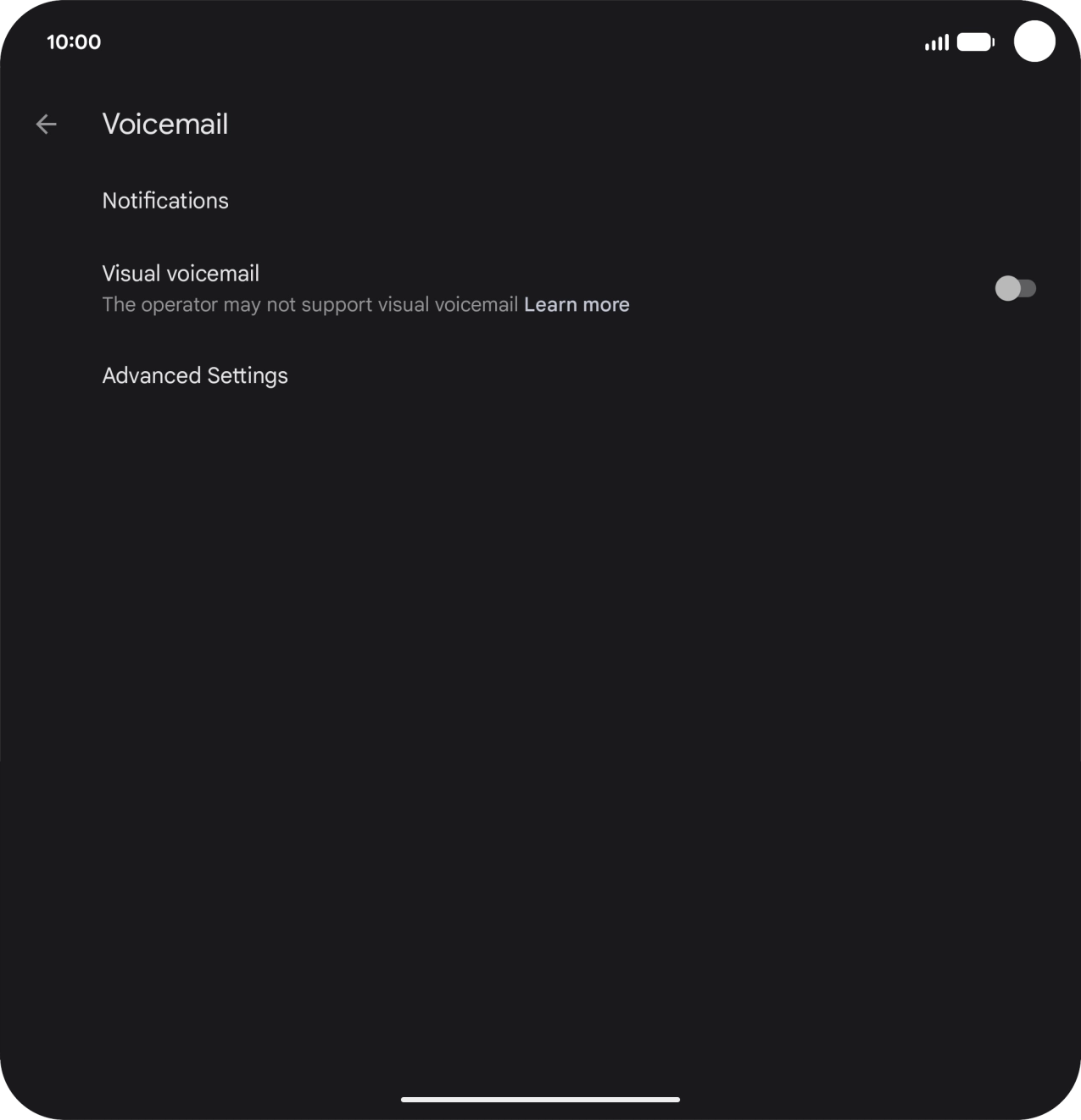 Press Advanced Settings.