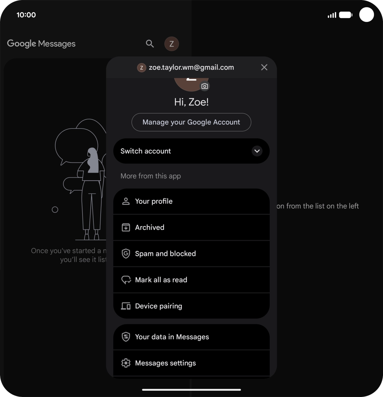Press Messages settings.