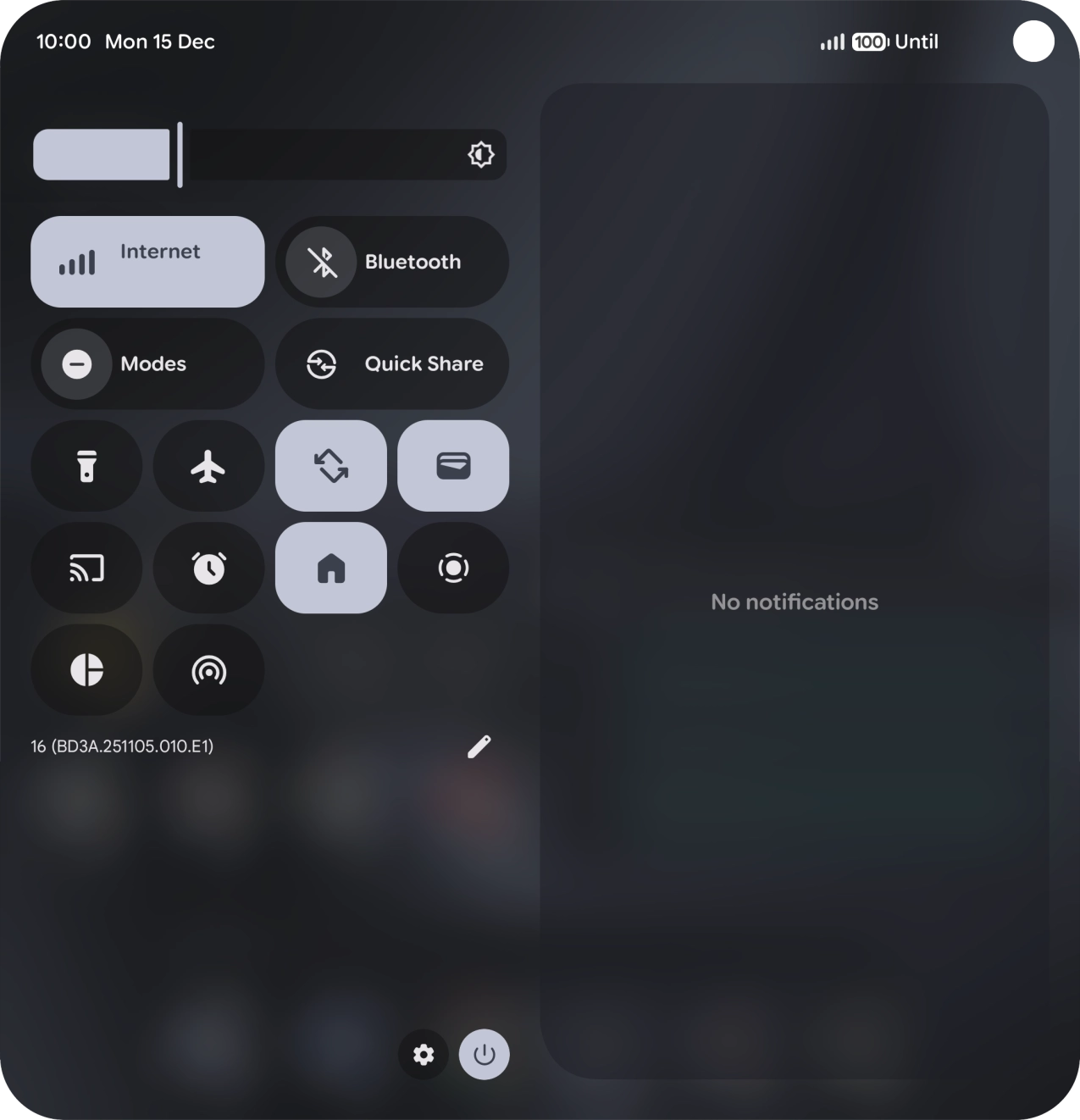 Press the settings icon.