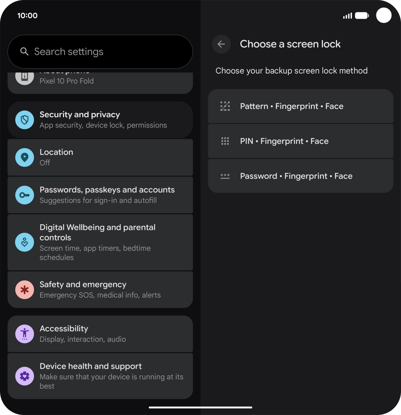 Press the required lock code and follow the instructions on the screen to create an additional lock code.
