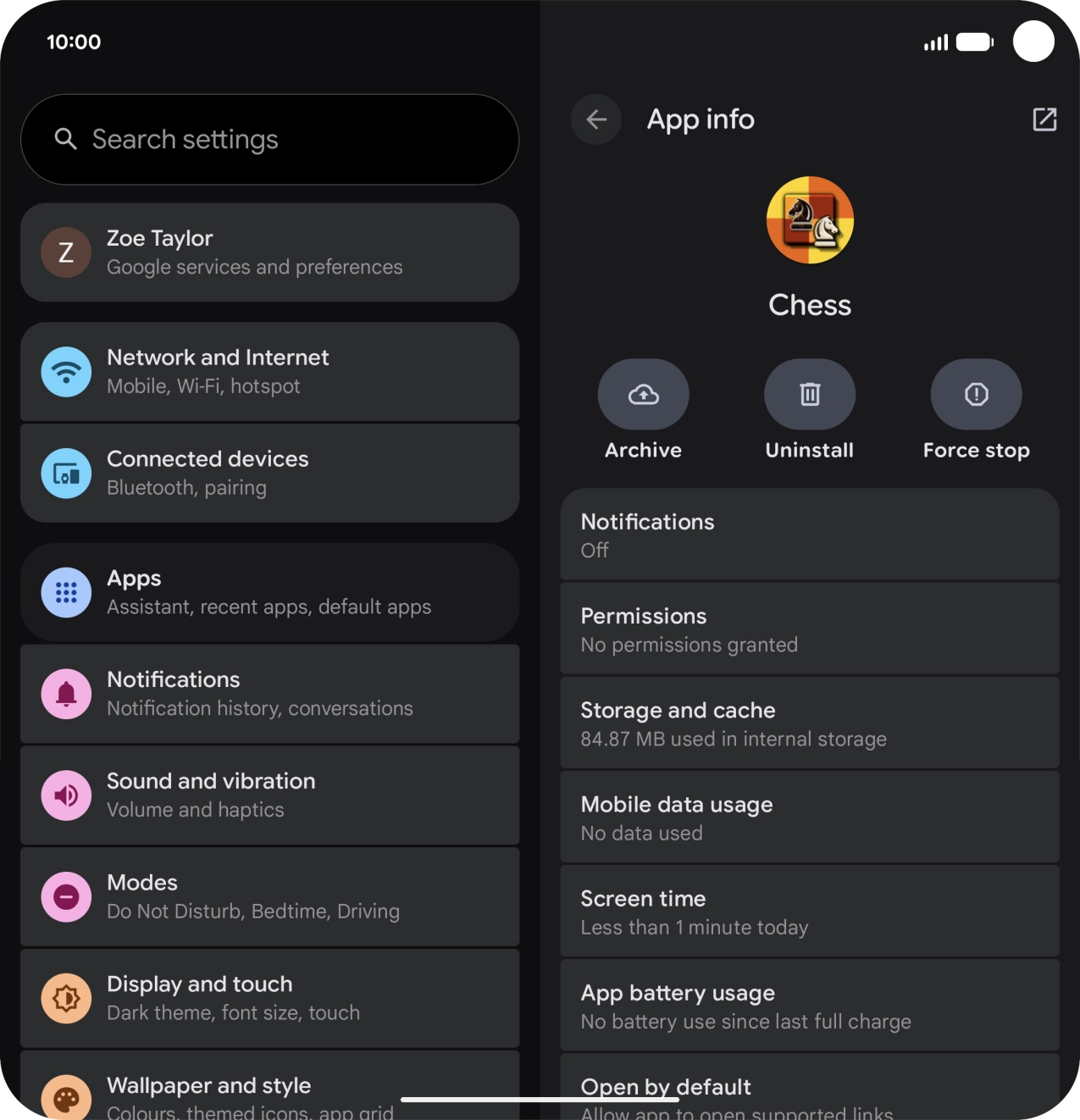 Press Storage and cache.
