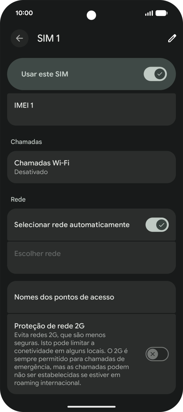 Prima Nomes dos pontos de acesso.