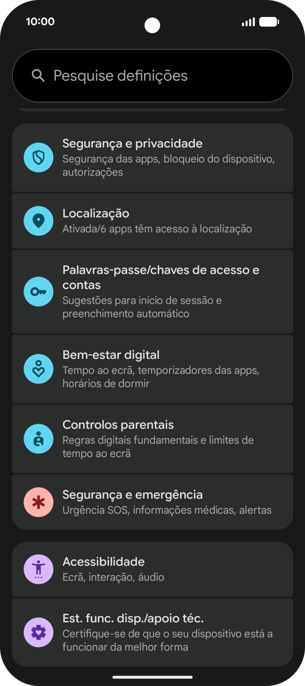 Prima Palavras-passe/chaves de acesso e contas.
