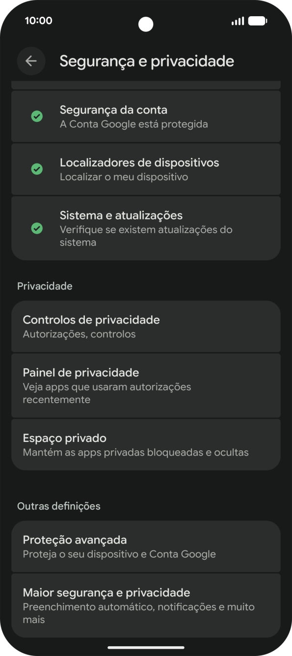Prima Maior segurança e privacidade.