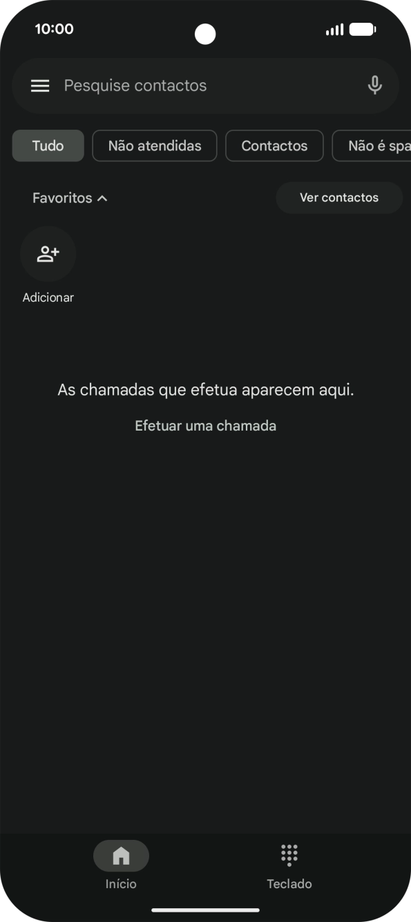 Prima o ícone de menu.