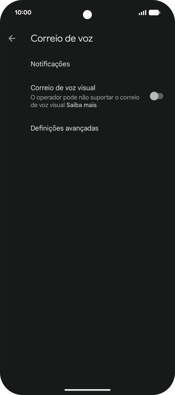 Prima Definições avançadas.