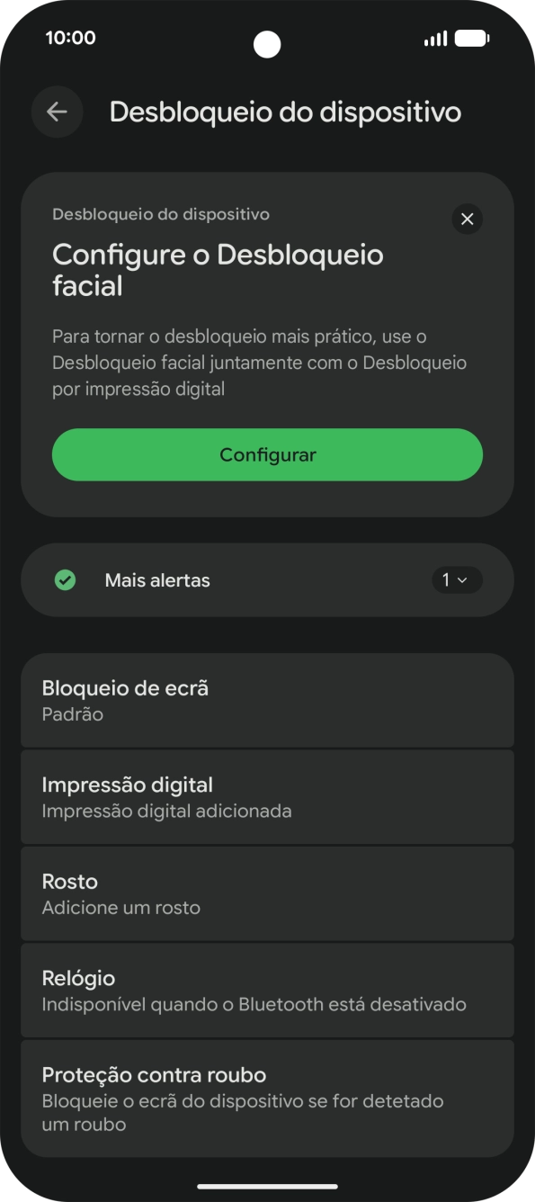 Prima Bloqueio de ecrã e introduza o código adicional de bloqueio do telefone que criou anteriormente.