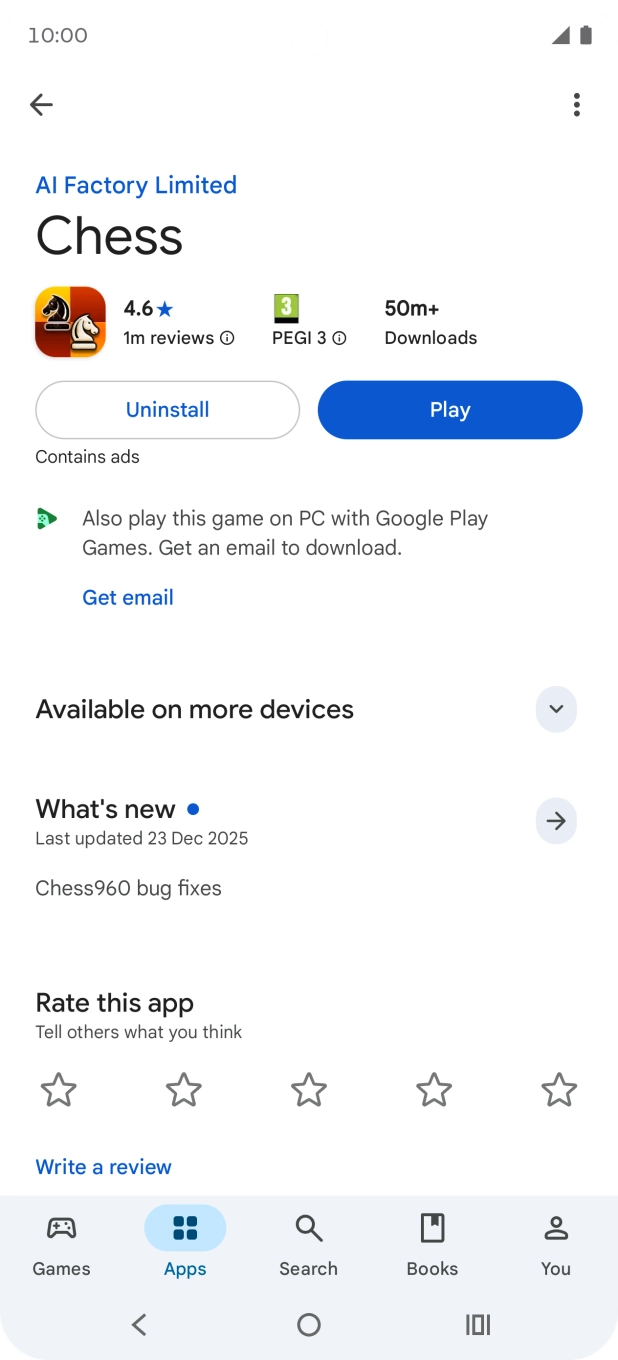 Press Uninstall.