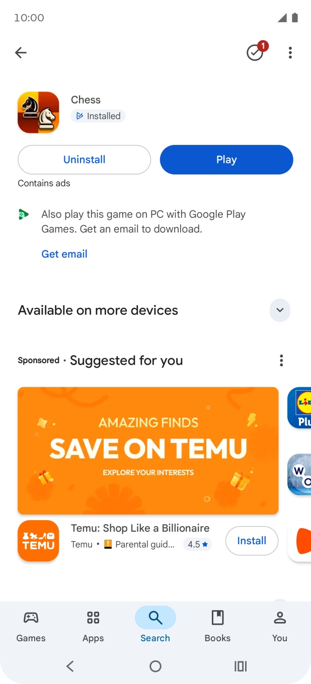 Press the Home key to return to the home screen.