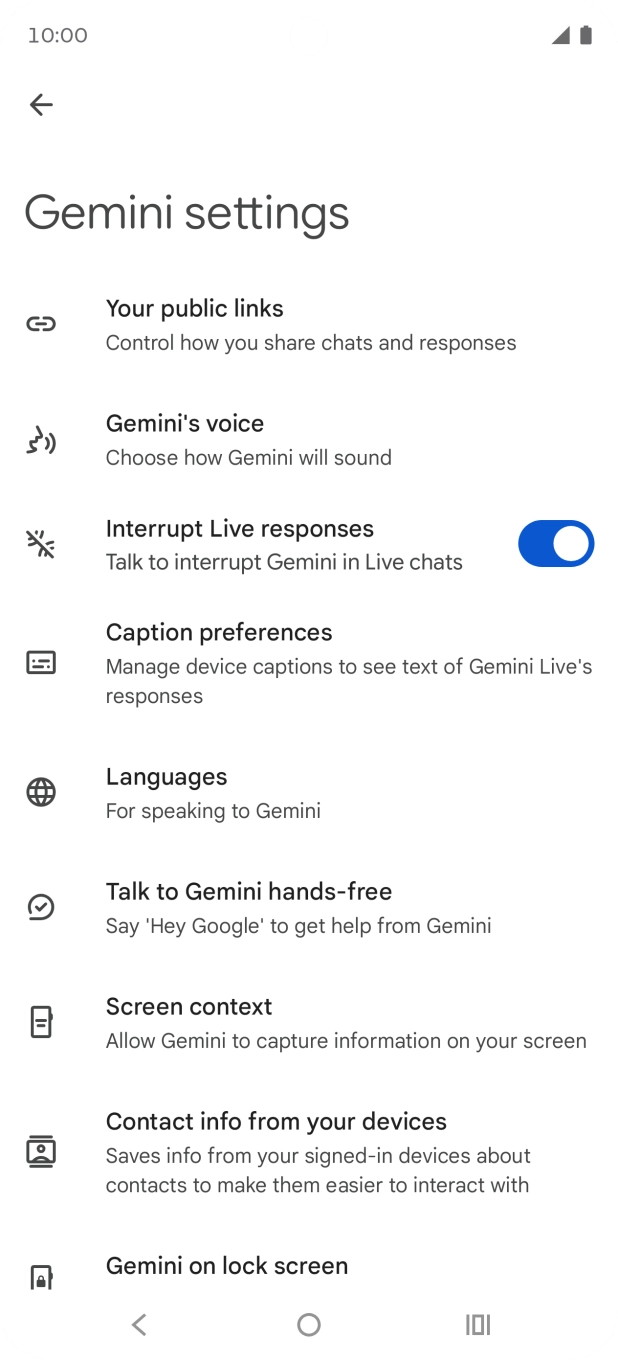 Follow the instructions on the screen to select the required settings.