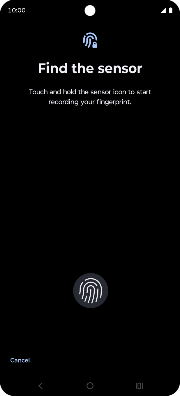 Follow the instructions on the screen to create the phone lock code using your fingerprint.