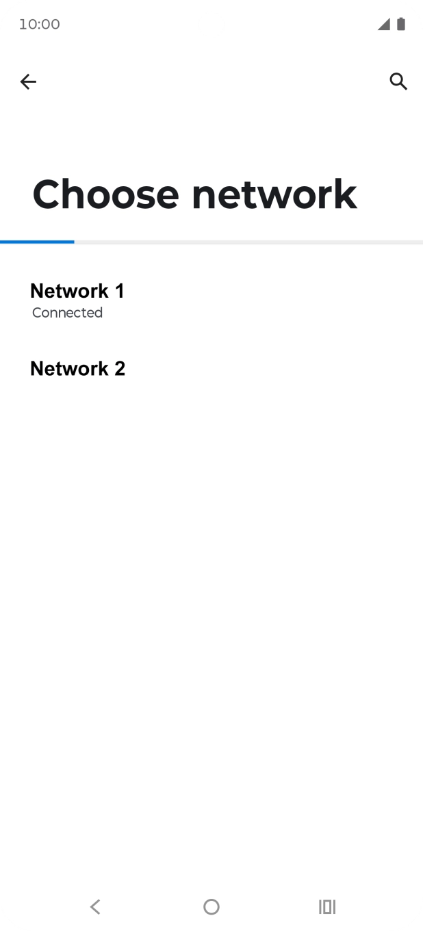 Press the required network.