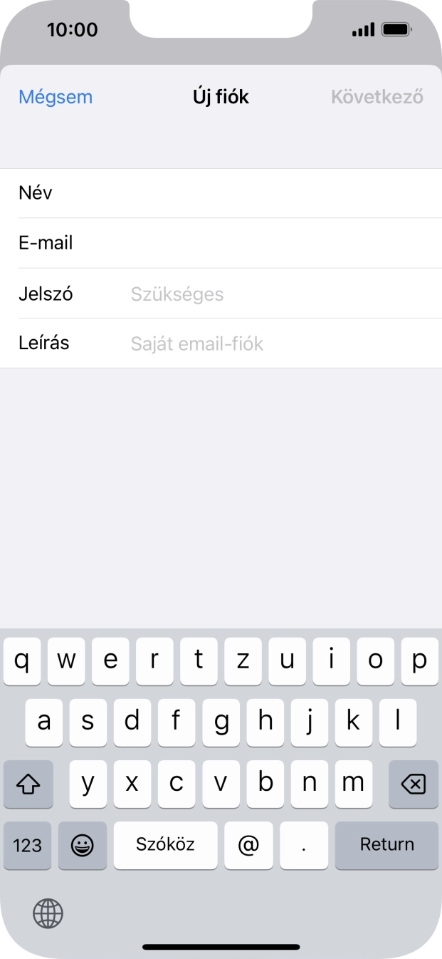 Kattints a Jelszó mezőre, és írd be az e-mail-fiókodhoz tartozó jelszót.