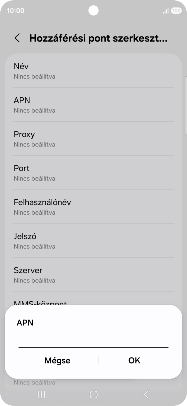 Amennyiben előfizetésed van, írd be azt, hogy mms, és válaszd az OK lehetőséget.