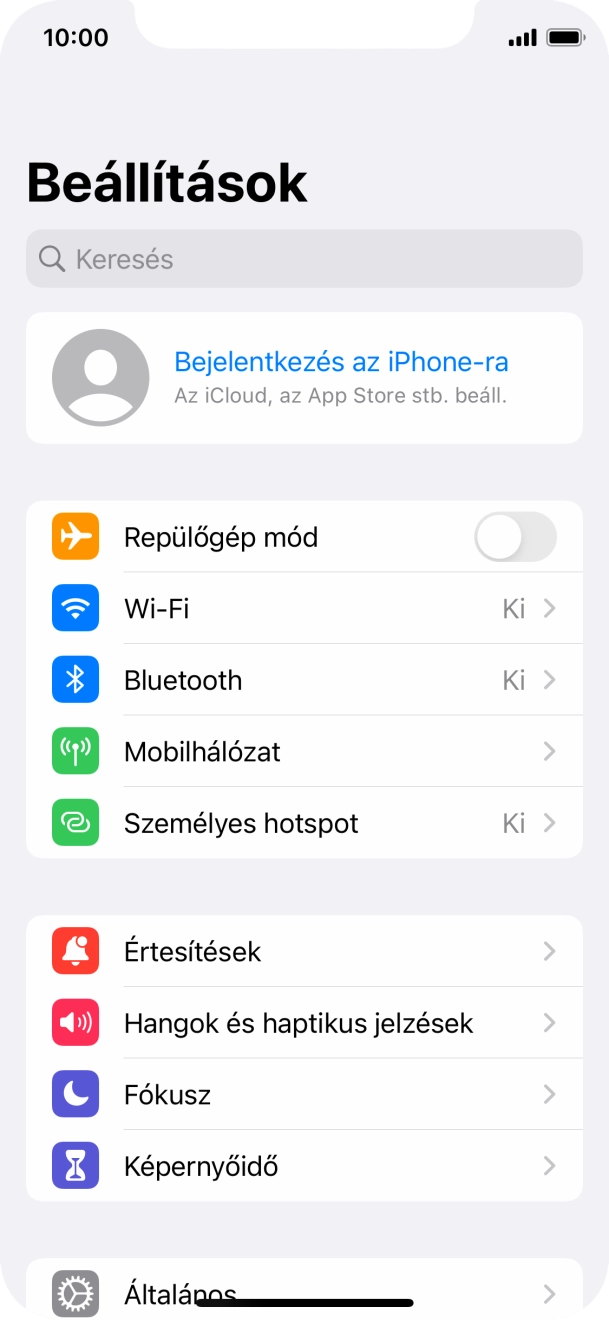Válaszd a Bejelentkezés az iPhone-ra lehetőséget.
