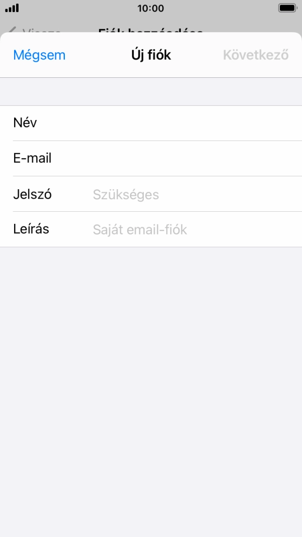 Kattints a Jelszó mezőre, és írd be az e-mail-fiókodhoz tartozó jelszót.