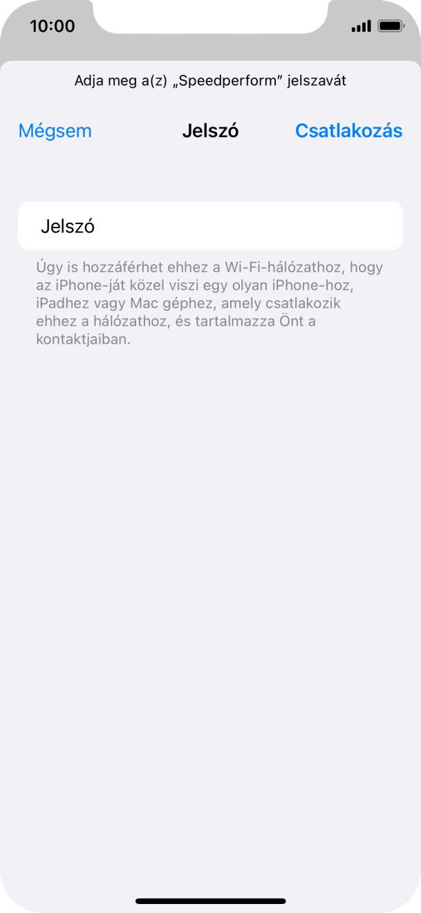 Válaszd a Csatlakozás lehetőséget.