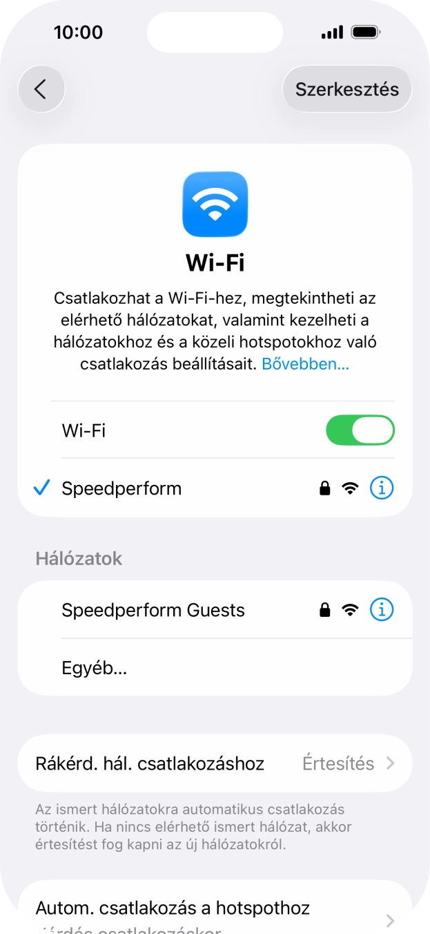 Húzd az ujjad felfelé a kijelző aljáról, hogy visszatérj a kezdőképernyőhöz.