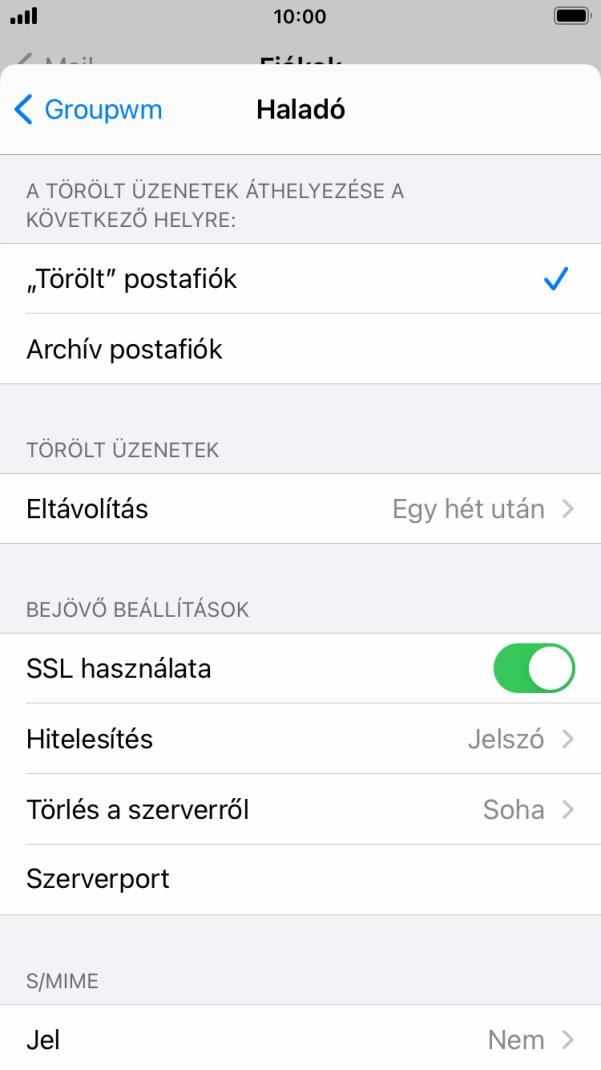 Válaszd a Hitelesítés lehetőséget.