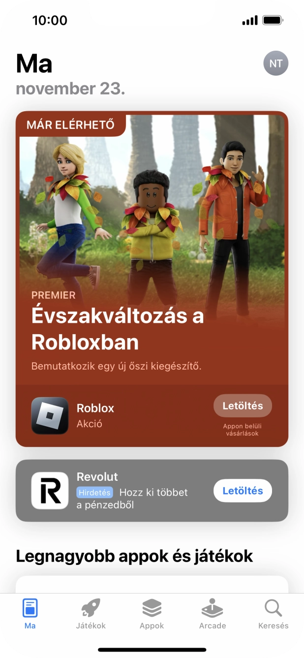 Válaszd a Keresés lehetőséget. Válaszd a Keresés lehetőséget.