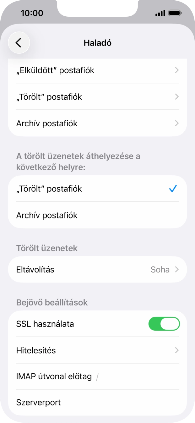 Válaszd a Hitelesítés lehetőséget.