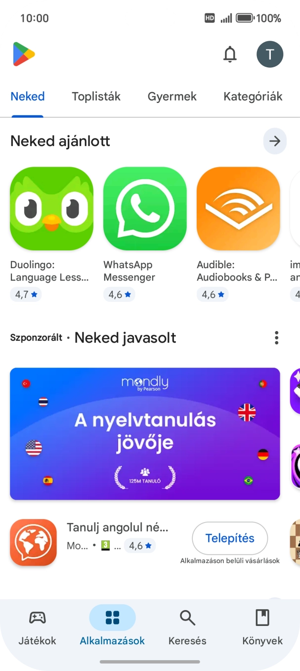 Válaszd a Keresés lehetőséget.