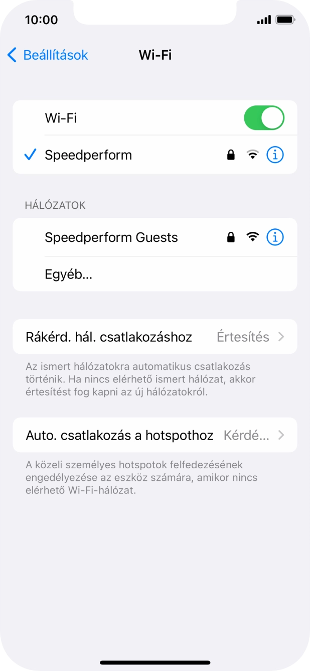 Húzd az ujjad felfelé a kijelző aljáról, hogy visszatérj a kezdőképernyőhöz.