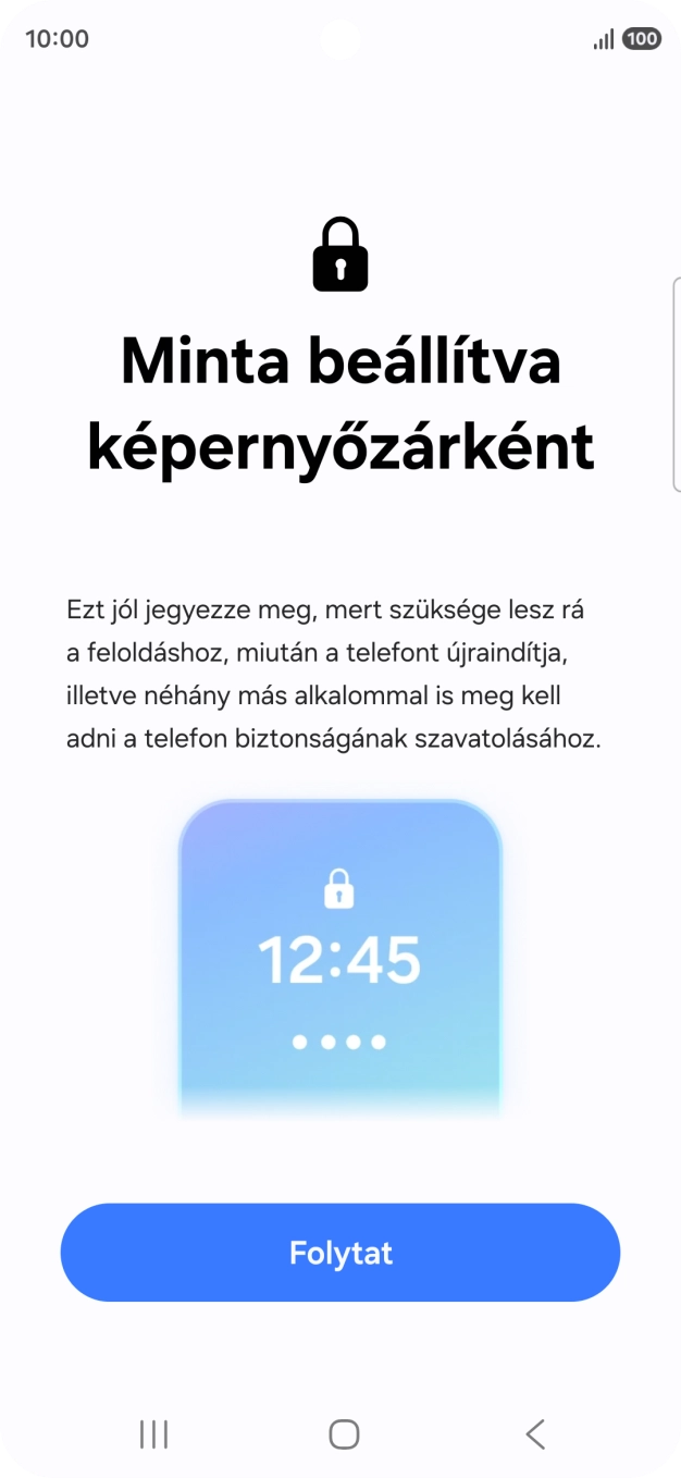 Válaszd a Folytat lehetőséget.