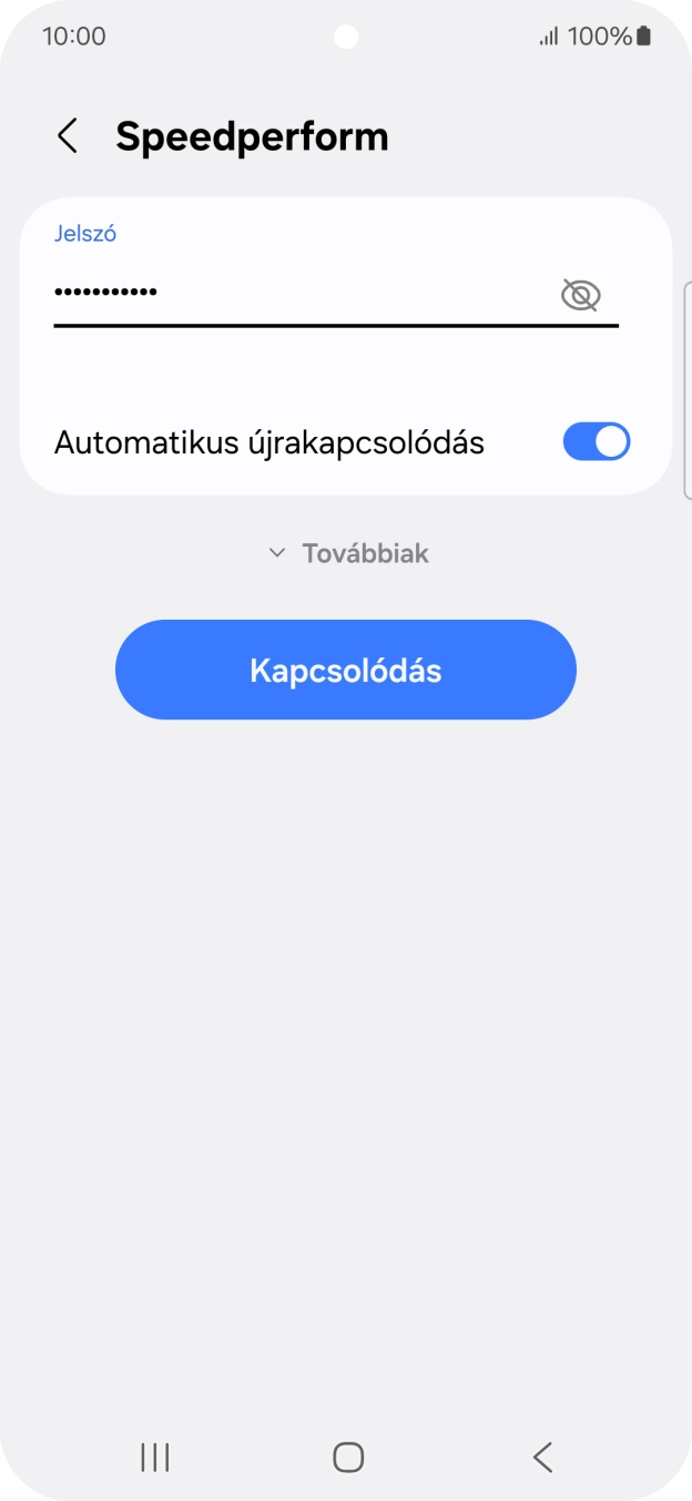 Írd be a Wi-Fi hálózatodhoz tartózó jelszót, és válaszd a Kapcsolódás lehetőséget. Írd be a Wi-Fi hálózatodhoz tartózó jelszót, és válaszd a Kapcsolódás lehetőséget.