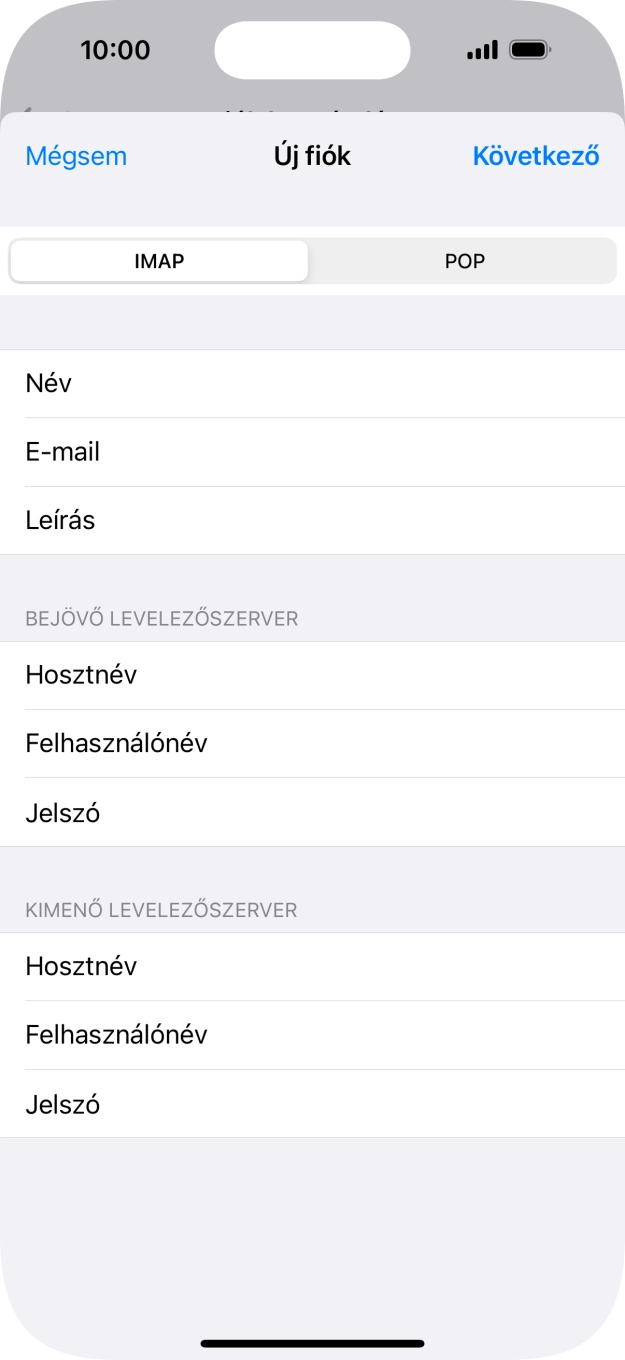 Válaszd a Következő lehetőséget.