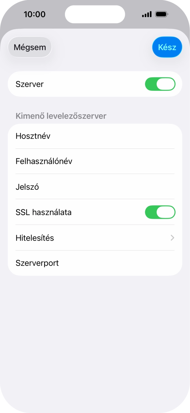 Válaszd a Hitelesítés lehetőséget.