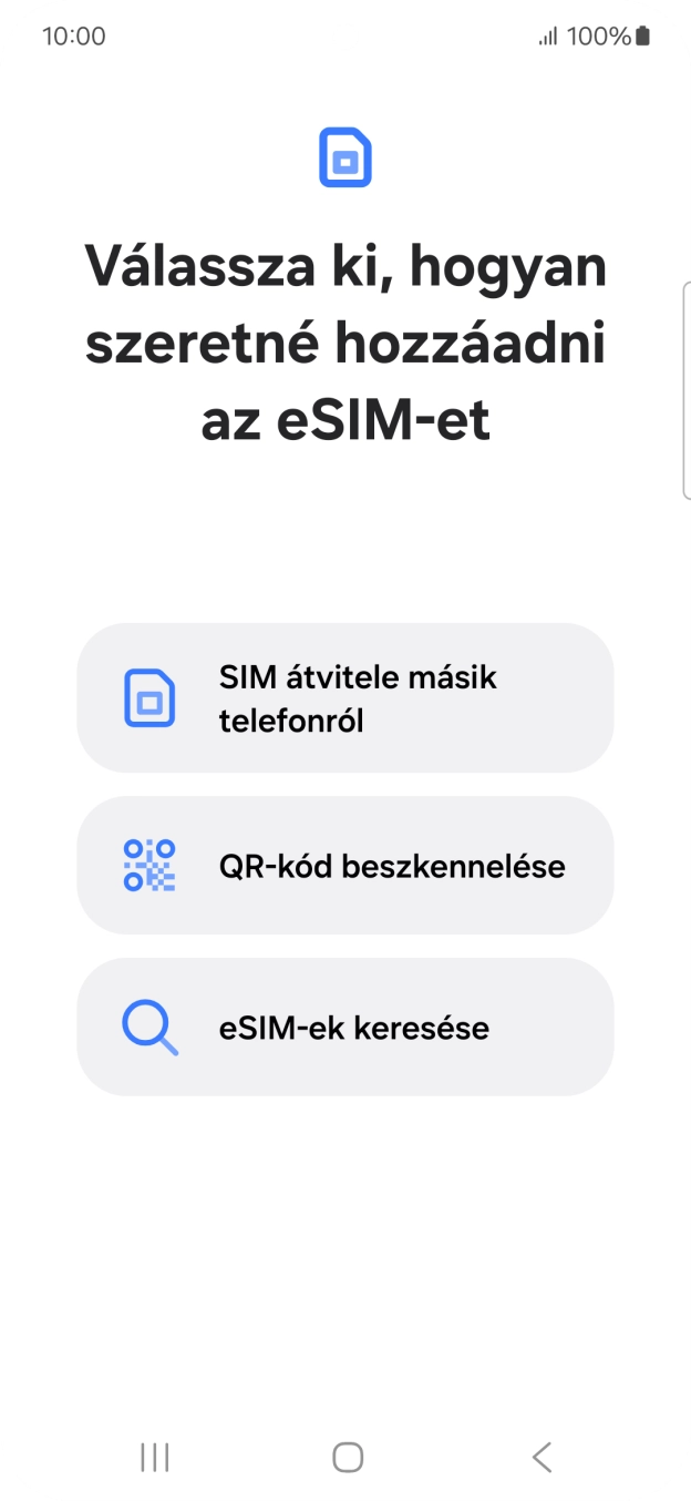 Válaszd a QR-kód beszkennelése lehetőséget. Válaszd a QR-kód beszkennelése lehetőséget.