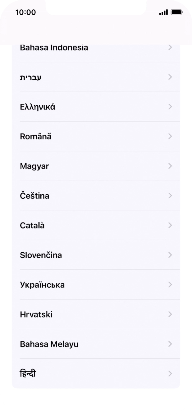 Válaszd ki a kívánt nyelvet.