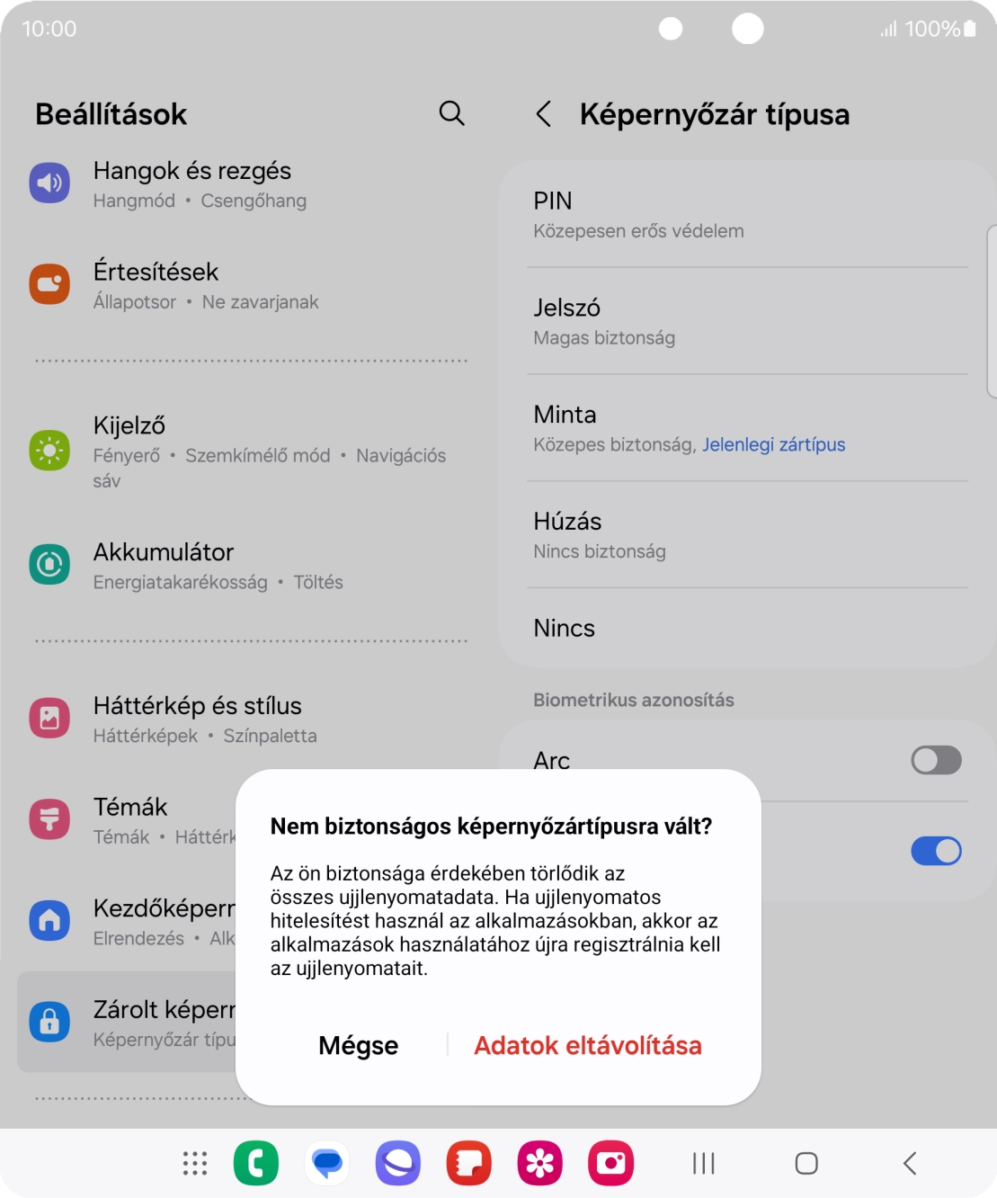 Válaszd az Adatok eltávolítása lehetőséget.