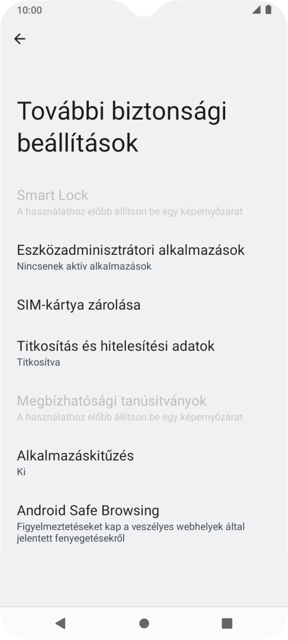 Válaszd a SIM-kártya zárolása lehetőséget.